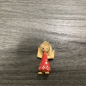 Vtg. 1950s Scandinavian Christmas Angel, hand painted Christmas decor